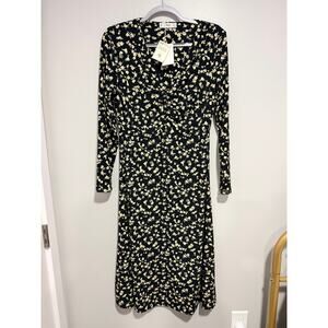 NEW NWT MNG MANGO Lichi Midi Dress Medium